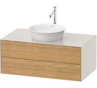 Duravit White Tulip, meuble sous-lavabo mural, largeur 1000 x profondeur 550mm, avec 2 tiroirs, avec technologie Tip-on, WT49860H539, WT49860H539, Colorazione: Corpo: bianco nordico satinato, frontale