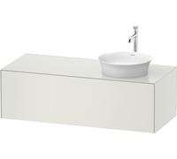 Duravit White Tulip, meuble sous-lavabo mural, largeur 1300 x profondeur 550mm, avec 1x tiroir, avec technologie tip-on, WT4977R3636, WT4977R3636, Colorazione: Laccato bianco seta opaco