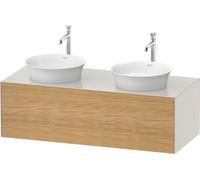 Duravit White Tulip, meuble sous-lavabo mural, largeur 1300 x profondeur 550mm, avec 1x tiroir, avec technologie tip-on, WT4978BH539, WT4978BH539, Colorazione: Corpo: bianco nordico satinato, frontale