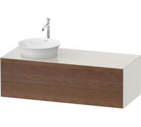 Duravit White Tulip, meuble sous-lavabo mural, largeur 1300 x profondeur 550mm, avec 1x tiroir, avec technologie tip-on, WT4977L7739, WT4977L7739, Colorazione: Corpo: bianco nordico satinato, frontale