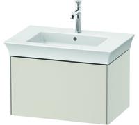Duravit White Tulip, meuble sous-lavabo mural, largeur 684 x profondeur 458mm, avec 1x tiroir, avec technologie tip-on, WT424103939, WT424103939, Colorazione: Nordic White laccato opaco seta bianco no