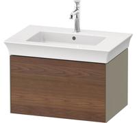 Duravit White Tulip, meuble sous-lavabo mural, largeur 684 x profondeur 458mm, avec 1x tiroir, avec technologie tip-on, WT4241077H2, WT4241077H2, Colorazione: Corpo: grigio pietra lucido, frontale: no