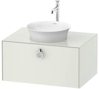 Duravit White Tulip, meuble sous-lavabo mural, largeur 800 x profondeur 550mm, avec 1x coulissant, avec poignée, WT498003636, WT498003636, Colorazione: Laccato bianco seta opaco