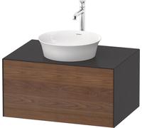 Duravit White Tulip, meuble sous-lavabo mural, largeur 800 x profondeur 550mm, avec 1x tiroir, avec technologie tip-on, WT497507758, WT497507758, Colorazione: Corpo: grafite satinata, frontale: noce a