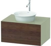 Duravit White Tulip, meuble sous-lavabo mural, largeur 800 x profondeur 550mm, avec 1x tiroir, avec technologie tip-on, WT4975077H3, WT4975077H3, Colorazione: Corpo: Taupe high gloss, frontale: noce a