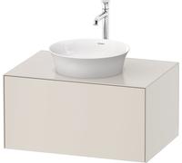 Duravit White Tulip, meuble sous-lavabo mural, largeur 800 x profondeur 550mm, avec 1x tiroir, avec technologie tip-on, WT497503939, WT497503939, Colorazione: Nordic White laccato opaco seta bianco no