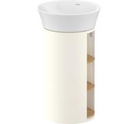 Duravit White Tulip, meuble sous-lavabo sur pied, largeur 350 x profondeur 410mm, avec compartiment ouvert, avec technologie tip-on, WT42390H5H4, WT42390H5H4, Colorazione: Corpo: bianco nordico lucido