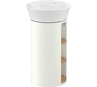 Duravit White Tulip, meuble sous-lavabo sur pied, largeur 350 x profondeur 410mm, avec compartiment ouvert, avec technologie tip-on, WT42390H536, WT42390H536, Colorazione: Corpo: bianco satinato, fron