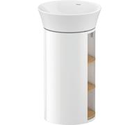 Duravit White Tulip, meuble sous-lavabo sur pied, largeur 350 x profondeur 410mm, avec compartiment ouvert, avec technologie tip-on, WT42390H585, WT42390H585, Colorazione: Corpo: bianco lucido, fronte