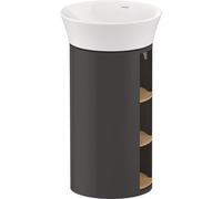 Duravit White Tulip, meuble sous-lavabo sur pied, largeur 350 x profondeur 410mm, avec compartiment ouvert, avec technologie tip-on, WT42390H5H1, WT42390H5H1, Colorazione: Corpo: grafite lucida, front