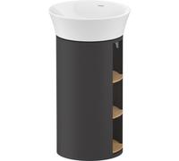 Duravit White Tulip, meuble sous-lavabo sur pied, largeur 350 x profondeur 410mm, avec compartiment ouvert, avec technologie tip-on, WT42390H558, WT42390H558, Colorazione: Corpo: grafite satinata, fro