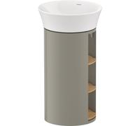 Duravit White Tulip, meuble sous-lavabo sur pied, largeur 350 x profondeur 410mm, avec compartiment ouvert, avec technologie tip-on, WT42390H592, WT42390H592, Colorazione: Corpo: grigio pietra opaco s