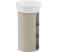 Duravit White Tulip, meuble sous-lavabo sur pied, largeur 350 x profondeur 410mm, avec compartiment ouvert, avec technologie tip-on, WT423907760, WT423907760, Colorazione: Corpo: Taupe seta opaco, fro