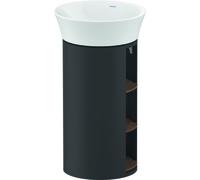 Duravit White Tulip, meuble sous-lavabo sur pied, largeur 350 x profondeur 410mm, avec compartiment ouvert, avec technologie tip-on, WT423907758, WT423907758, Colorazione: Corpo: grafite satinata, fro