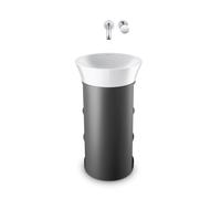 Duravit White Tulip, meuble sous-lavabo sur pied, largeur 350 x profondeur 410mm, avec compartiment ouvert, avec technologie tip-on, WT4239077H1, WT4239077H1, Colorazione: Corpo: grafite lucida, front