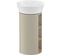 Duravit White Tulip, meuble sous-lavabo sur pied, largeur 350 x profondeur 410mm, avec compartiment ouvert, avec technologie tip-on, WT42390H560, WT42390H560, Colorazione: Corpo: opaco seta taupe, fro