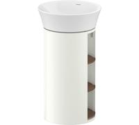 Duravit White Tulip, meuble sous-lavabo sur pied, largeur 350 x profondeur 410mm, avec compartiment ouvert, avec technologie tip-on, WT423907736, WT423907736, Colorazione: Corpo: Bianco seta opaco, Fr