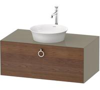 Duravit White Tulip, meuble sous-lavabo suspendu, largeur 1000 x profondeur 550mm, avec 1x coulissant, avec poignée, WT4981077H2, WT4981077H2, Colorazione: Corpo: grigio pietra lucido, frontale: noce