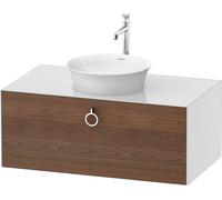 Duravit White Tulip, meuble sous-lavabo suspendu, largeur 1000 x profondeur 550mm, avec 1x coulissant, avec poignée, WT498107785, WT498107785, Colorazione: Corpo: Bianco lucido, Fronte: Noce americano