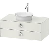 Duravit White Tulip, meuble sous-lavabo suspendu, largeur 1000 x profondeur 550mm, avec 2 tiroirs, avec poignée, WT499103636, WT499103636, Colorazione: Laccato bianco seta opaco