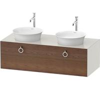Duravit White Tulip, meuble sous-lavabo suspendu, largeur 1300 x profondeur 550mm, avec 1x coulissant, avec poignée, WT4983B7739, WT4983B7739, Colorazione: Corpo: bianco nordico satinato, frontale: no