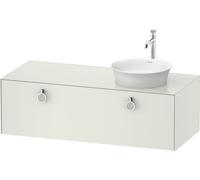 Duravit White Tulip, meuble sous-lavabo suspendu, largeur 1300 x profondeur 550mm, avec 1x coulissant, avec poignée, WT4982R3636, WT4982R3636, Colorazione: Laccato bianco seta opaco