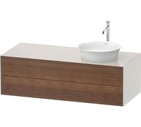 Duravit White Tulip, meuble sous-lavabo suspendu, largeur 1300 x profondeur 550mm, avec 2 tiroirs, avec technologie tip-on, WT4987R7739, WT4987R7739, Colorazione: Corpo: bianco nordico satinato, front