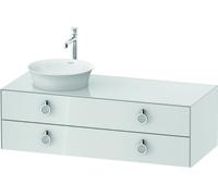 Duravit White Tulip, meuble sous-lavabo suspendu, largeur 1300 x profondeur 550mm, avec 2 tiroirs, avec poignée, WT4992L8585, WT4992L8585, Colorazione: Laccato lucido bianco