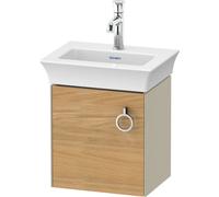 Duravit White Tulip, meuble sous-lavabo suspendu, largeur 384 x profondeur 298mm, avec 1x arrêt de porte à gauche, avec poignée, WT4250LH5H3, WT4250LH5H3, Colorazione: Corpo: taupe high gloss, fronte: