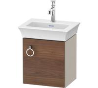 Duravit White Tulip, meuble sous-lavabo suspendu, largeur 384 x profondeur 298mm, avec 1x arrêt de porte à droite, avec poignée, WT4250R7760, WT4250R7760, Colorazione: Corpo: Taupe seta opaco, fronte: