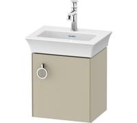 Duravit White Tulip, meuble sous-lavabo suspendu, largeur 384 x profondeur 298mm, avec 1x arrêt de porte à droite, avec poignée, WT4250RH3H3, WT4250RH3H3, Colorazione: Taupe lucido