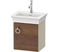 Duravit White Tulip, meuble sous-lavabo suspendu, largeur 384 x profondeur 298mm, avec 1x arrêt de porte à droite, avec poignée, WT4250R77H3, WT4250R77H3, Colorazione: Corpo: Taupe high gloss, frontal