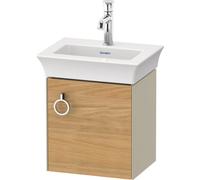 Duravit White Tulip, meuble sous-lavabo suspendu, largeur 384 x profondeur 298mm, avec 1x arrêt de porte à droite, avec poignée, WT4250RH5H3, WT4250RH5H3, Colorazione: Corpo: taupe high gloss, fronte: