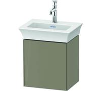 Duravit White Tulip, meuble sous-lavabo suspendu, largeur 384 x profondeur 298mm, avec 1x butée de porte à droite, avec technologie tip-on, WT4240RH2H2, WT4240RH2H2, Colorazione: Grigio pietra lucido