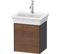 Duravit White Tulip, meuble sous-lavabo suspendu, largeur 384 x profondeur 298mm, avec 1x butée de porte à droite, avec technologie tip-on, WT4240R7758, WT4240R7758, Colorazione: Corpo: grafite satina