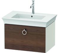Duravit White Tulip, meuble sous-lavabo suspendu, largeur 684 x profondeur 458mm, avec 1x coulissant, avec poignée, WT425107739, WT425107739, Colorazione: Corpo: bianco nordico satinato, frontale: noc