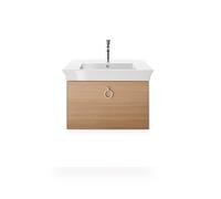 Duravit White Tulip, meuble sous-lavabo suspendu, largeur 684 x profondeur 458mm, avec 1x coulissant, avec poignée, WT42510H539, WT42510H539, Colorazione: Corpo: bianco nordico satinato, frontale: rov