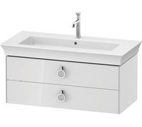 Duravit White Tulip, meuble sous-lavabo suspendu, largeur 984 x profondeur 458mm, avec 2 tiroirs, avec poignée, WT435208585, WT435208585, Colorazione: Laccato lucido bianco