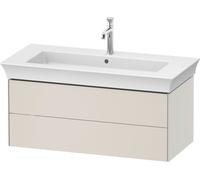 Duravit White Tulip, meuble sous-lavabo suspendu, largeur 984 x profondeur 458mm, avec 2 tiroirs, avec technologie tip-on, WT434203939, WT434203939, Colorazione: Nordic White laccato opaco seta bianco
