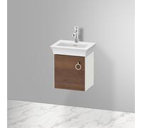 Duravit White Tulip, meuble sous-lavabo suspendu, largeur 384 x profondeur 298mm, avec 1x arrêt de porte à gauche, avec poignée, WT4250L7736, WT4250L7736, Colorazione: Corpo: Bianco seta opaco, Fronte