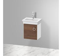 Duravit White Tulip, meuble sous-lavabo suspendu, largeur 384 x profondeur 298mm, avec 1x arrêt de porte à gauche, avec poignée, WT4250L7785, WT4250L7785, Colorazione: Corpo: Bianco lucido, Fronte: No