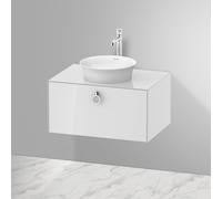 Duravit White Tulip, meuble sous-lavabo mural, largeur 800 x profondeur 550mm, avec 1x coulissant, avec poignée, WT498008585, WT498008585, Colorazione: Laccato lucido bianco
