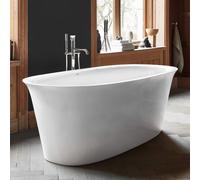 Baignoire en pose libre White Tulip Ovale Duravit, 2 pentes de dos, revêtement acrylique sans soudure, 1600x800mm, blanc, 700468000000000, 700468000000000