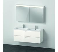 Duravit Xbase, ensemble de meubles muraux, avec armoire de toilette LED, lavabo et meuble sous-lavabo, largeur 1270 mm, XB006804545, XB006804545, Colorazione: Bianco lucido