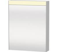 Duravit Xbase, ensemble de meubles muraux, avec armoire de toilette LED, lavabo et meuble sous-lavabo, largeur 600 mm, XB0075R5353, XB0075R5353, Colorazione: Castagno scuro arredamento scuro