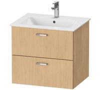 Duravit XBase meuble sous-lavabo mural L:60 cm avec 2 tiroirs, XB612003030, XB612003030, Colorazione: Natura di quercia