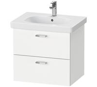 Duravit XBase meuble sous-lavabo suspendu L:60,00 cm avec 2 tiroirs, XB618901818, XB618901818, Colorazione: Bianco opaco Decor bianco opaco
