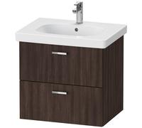 Duravit XBase meuble sous-lavabo suspendu L:60,00 cm avec 2 tiroirs, XB618905353, XB618905353, Colorazione: Castagno scuro arredamento scuro