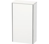 Duravit XSquare armoire demi-hauteur 50,0x23,6 cm, 1 porte, suspendue à gauche, 2 étagères en verre, XS1303L3636, XS1303L3636, Colorazione: Laccato bianco seta opaco
