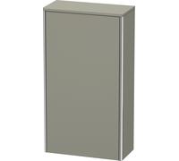 Duravit XSquare armoire demi-hauteur 50,0x23,6 cm, 1 porte, suspendue à gauche, 2 étagères en verre, XS1303L9292, XS1303L9292, Colorazione: Grigio pietra Vernice opaca Seta opaco